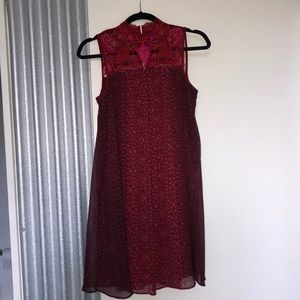 Anthropologie Red Dress